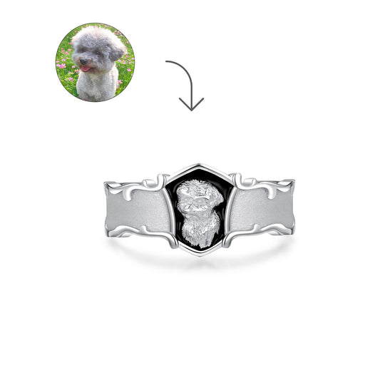 Custom Pet Relief Ring - Personalized Cat Portrait Ring