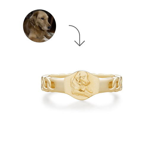 Custom Pet Relief Ring - Personalized Dog Keepsake Ring