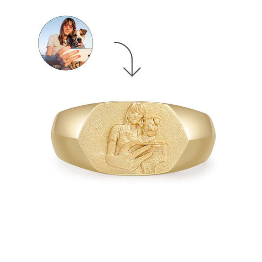 Custom Pet & Owner Relief Ring - Personalized Keepsake Ring