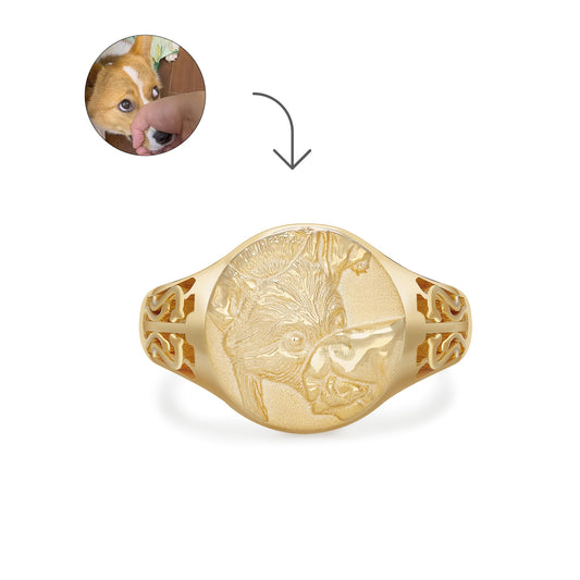 Custom Cat Relief Ring - Personalized Pet Keepsake Ring