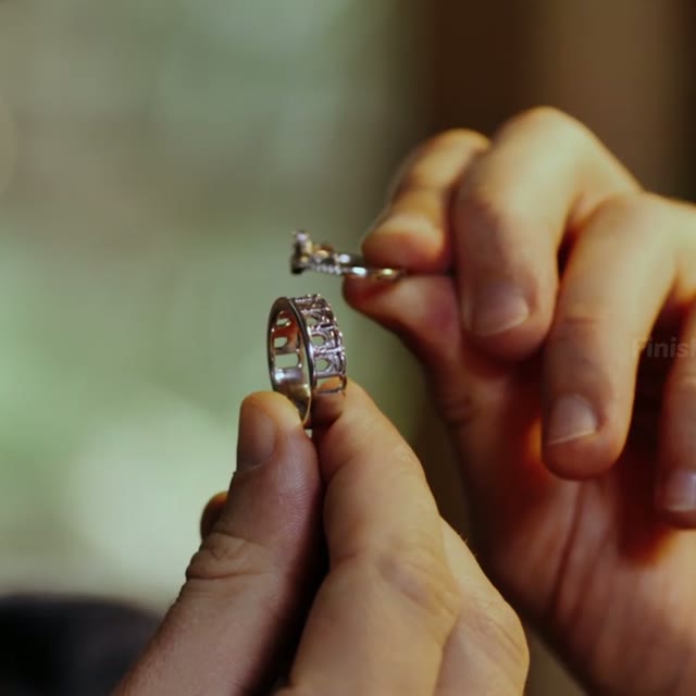 Plastic and wax model of a ring
